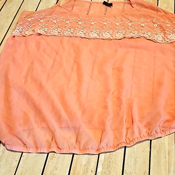 Torrid 4xl Pink Sheer Tank Top - Picture 2 of 5